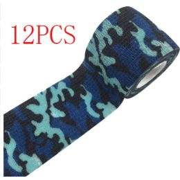 Camouflage Non-woven Elastic Bandage (Self-adhesive) (Option: 4style-5cm-12PCS)