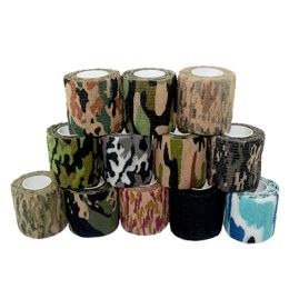 Camouflage Non-woven Elastic Bandage (Self-adhesive) (Option: Mixed style-5cm-12PCS)