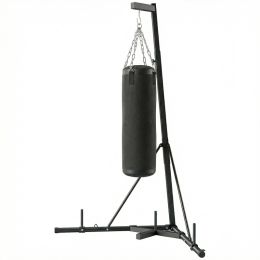 Punching Bag with Stand for Adults, 72.8"-90.9" Height Adjustable Freestanding Boxing Stand with Canvas Sandbag, Black (Option: Black-1825x105x330 mm)