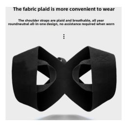 Fitness Heavy Shoulder Straps, Adjustable Fitness Posture Corrector Training Straps, Back Straightener Posture Corrector For Men Weight Training, (Option: XXL)